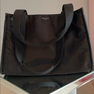 Kate Spade black nylon tote bag